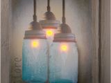 Radiance Flickering Light Canvas Christmas Radiance Lighted Canvas with Timer Mason Canning Jars with