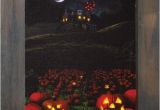 Radiance Flickering Light Canvas Halloween Haunted House Halloween Picture with Lights by Radiance