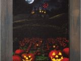 Radiance Flickering Light Canvas Halloween Haunted House Halloween Picture with Lights by Radiance