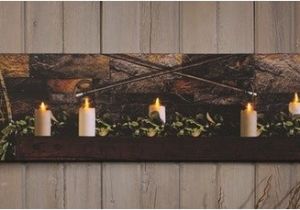 Radiance Flickering Light Canvas Halloween Lighted Picture with Flickering Candles Shelley B Home