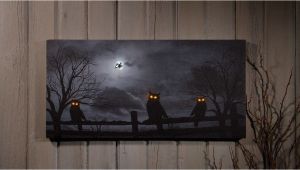 Radiance Flickering Light Canvas Halloween Owl O Ween Night Radiance Lighted Canvas Halloween X46568