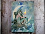 Radiance Flickering Light Canvas Mermaid Mermaid with Flickering Light Radiance Lighted Canvas Wall