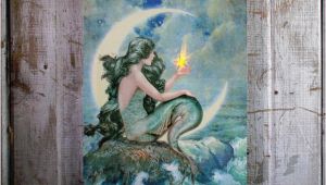 Radiance Flickering Light Canvas Mermaid Mermaid with Flickering Light Radiance Lighted Canvas Wall