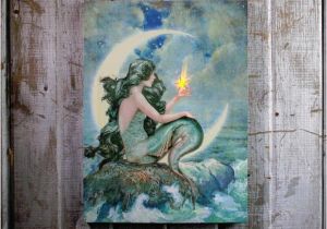 Radiance Flickering Light Canvas Mermaid Mermaid with Flickering Light Radiance Lighted Canvas Wall