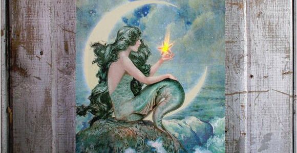 Radiance Flickering Light Canvas Mermaid Mermaid with Flickering Light Radiance Lighted Canvas Wall