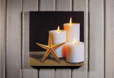 Radiance Flickering Light Canvas Starfish and Candles W Flickering Lights Radiance Lighted