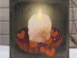 Radiance Flickering Light Canvas with Timer Cinnamon Hearts Candle Flickering Timer Led Lighted