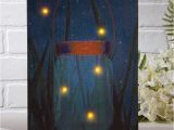 Radiance Flickering Light Canvas with Timer Firefly Jar Lighted Picture W Flickering Lights Timer