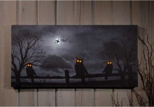 Radiance Lighted Canvas Flickering Light Canvas Owl O Ween Night Radiance Lighted Canvas Halloween X46568