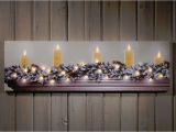 Radiance Lighted Canvas Flickering Light Canvas White Christmas Pillar Candle Mantel Flickering Radiance