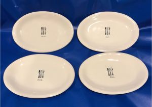 Rae Dunn Icon Dinner Plates Rae Dunn Icon Ovals Savor Dine Chow Eat Mercari Buy