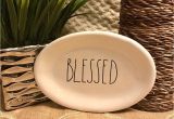 Rae Dunn Ll Dinner Plates New Rae Dunn Magenta Quot Blessed Quot Oval Plate Dish Very