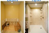 Re Bath before after Pictures Complete Bathroom Remodel Tub to Shower Conversion Walk In