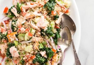 Recetas De Salmon Faciles Salmon Quinoa and Kale Salad Recipe Awesome Comida Comida