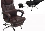 Reclining Office Chair with Leg Rest Leather Reclining Office Chair W Footrest