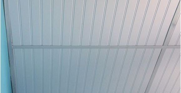 Replace Drop Ceiling with Beadboard Dress Up A Drop Ceiling by Replacing Fiberglass Tiles with