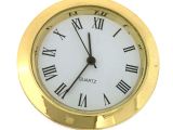 Replacement Battery Operated Clock Works Amazon Com Mini Clock Quartz Movement Insert Round White Dial Gold