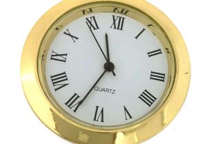 Replacement Battery Operated Clock Works Amazon Com Mini Clock Quartz Movement Insert Round White Dial Gold