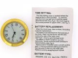 Replacement Battery Operated Clock Works Amazon Com Mini Clock Quartz Movement Insert Round White Dial Gold