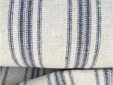Reproduction Feedsack Fabric by the Yard Grain Sack Fabric sold by the Yard Blue Stripe Vintage