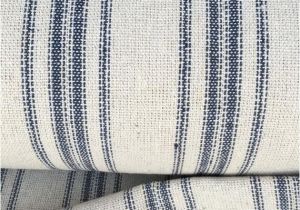 Reproduction Feedsack Fabric by the Yard Grain Sack Fabric sold by the Yard Blue Stripe Vintage