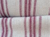 Reproduction Feedsack Fabric by the Yard Grain Sack Fabric sold by the Yard Red Stripes Vintage