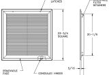 Return Air Filter Grille Sizing Chart Submittals Specs Ameriflow