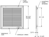 Return Air Filter Grille Sizing Chart Submittals Specs Ameriflow