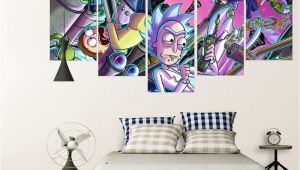 Rick and Morty 5 Piece Canvas Popular Single Panel Cartoons Buy Cheap Single Panel