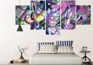 Rick and Morty 5 Piece Canvas Popular Single Panel Cartoons Buy Cheap Single Panel