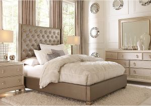 Rooms to Go sofia Vergara Bed sofia Vergara Paris Silver 5 Pc King Upholstered Bedroom