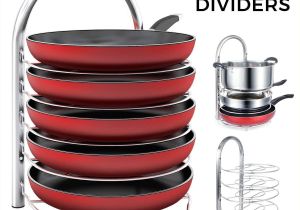 Round as A Dishpan and Deep as A Tub Amazon Com Lifewit Adjustable Pan Pot organizer Rack for 8 9 10 11