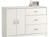 Sauder Beginnings toy Chest soft White by Sauder Beginnings 3 Drawer Dresser with Double Door Adjustable