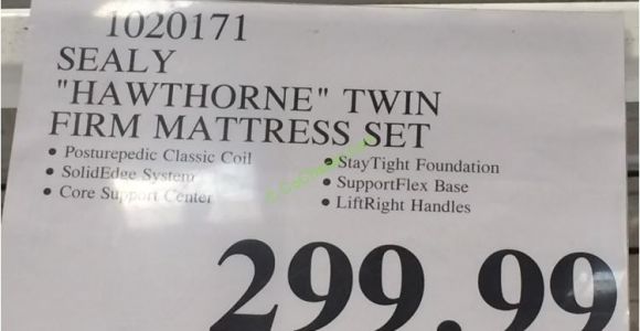 Sealy Hawthorne Mattress Review Costco 1020171 Sealy Hawthorne Twin Firm Mattress Set Tag