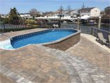 Semi Inground Pools Long island Radiant Semi Inground Oval On the Waterfront Affordable Pool