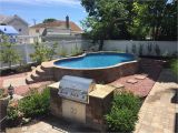 Semi Inground Pools Long island Radiant Semi Inground with Pavers and Radiant Inside Step Pool