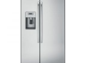 Shallow Depth Undercounter Fridge Ge Profile 21 9 Cu Ft Side by Side Refrigerator In Stainless Steel