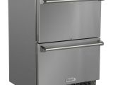 Shallow Depth Undercounter Refrigerator 24 Outdoor Refrigerated Drawers with Lock Marvel Refrigeration