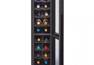 Shallow Depth Undercounter Wine Refrigerator Amazon Com Haier 18 Bottle Dual Zone Curved Door with Smoked Glass