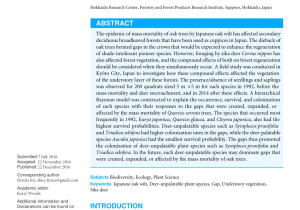 Silver Stag Woods and Water Review Effects Of Sika Deer On Vegetation In Japan A Review Request Pdf