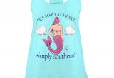 Simply southern Mermaid Shirt Simply southern Mermaid at Heart Racerback Tank Blue