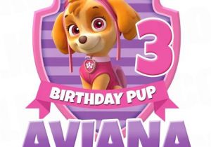 Skye Paw Patrol Iron On Transfers Paw Patrol Iron On Transfer Skye Pup Pink Purple