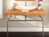 Slaystation Table top 48 Teak Console Vanity for Vessel Sink Teak Vessel Sink and Consoles