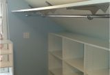 Sloped Ceiling Closet Rod Support Angled Brackets Used to Maximize Space In attic Closet Closet