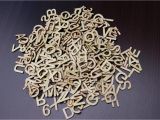 Small Metal Letters for Crafts 250 3cm Plain Wooden Small Letter Digits Adhesive
