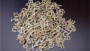 Small Metal Letters for Crafts 250 3cm Plain Wooden Small Letter Digits Adhesive