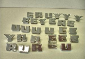 Small Metal Letters for Crafts Vintage Lot 28 Chrome Metal Letters Crafts Altered Artmix