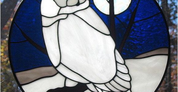 Snowy Owl Stained Glass Patterns Stained Glass Snowy Owl Suncatcher Explore