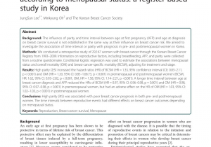 South Korea Zip Code Lookup Pdf Effects Of Interval Between Age at First Pregnancy and Age at