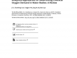 Spectrum Labs Quick Fix Plus Reviews Pdf Analytical Approaches for Determining Chemical Oxygen Demand In